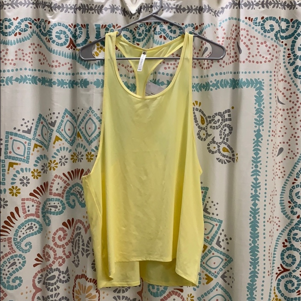 Fabletics yellow racerback “peggy tank”